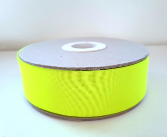 Gummiband - Velours Elastic - 40 mm - neon gelb